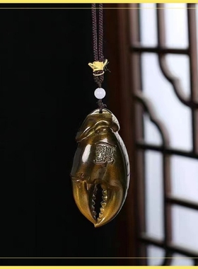 极速【手中有钱】纯铜纯手工蟹钳手把件新中式家居饰W品铜工艺品