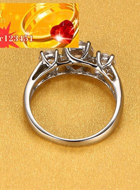 极速韩版b饰品爪镶锆石婚庆戒指韩版女士戒指时尚饰品钻戒ring