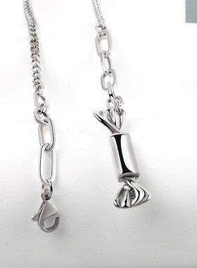 极速New splicing temperament necklace maKle tide hip hop ins