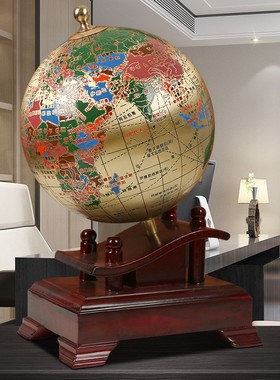 极速纯铜地球仪摆件送朋友开业A商务H礼品办公室桌面创意铜质工艺