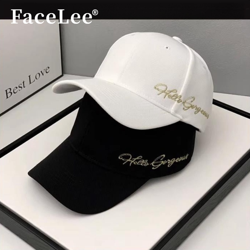 FaceLee日本设计师联名款明星同款帽子女秋冬新款硬顶鸭舌棒球帽