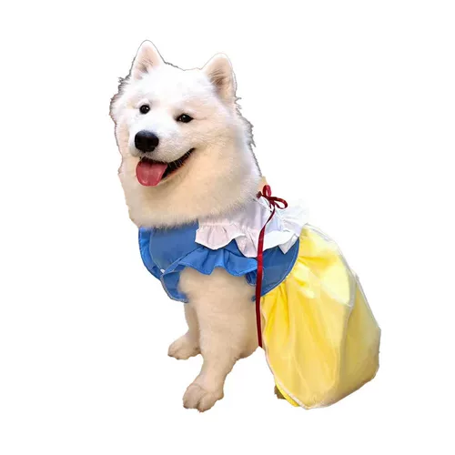 Весенне-летняя принцесса для собак больших и средних размеров, сетчатая юбка с ремешком для домашних животных, одежда для собак и кошек, нелиняющая одежда самоедов