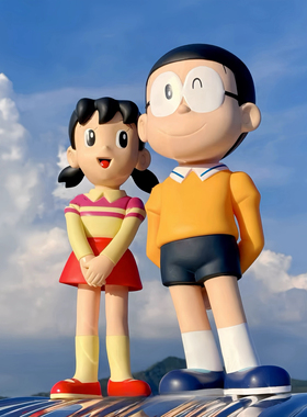 【拾壹.】大号哆啦A梦家居摆件小夫静香大雄胖虎手办公仔生日礼物