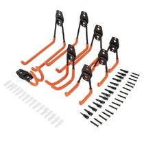 8Pcs Steel Garage Storage Utility Double Hooks Warehouse