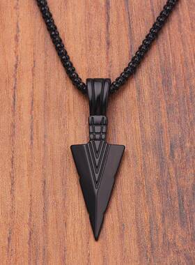 欧美男士项链 复古箭头吊坠配饰项链