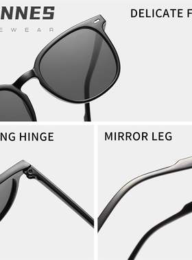 新款韩版ins风素颜方框显脸小潮流时尚墨镜外出穿搭 防