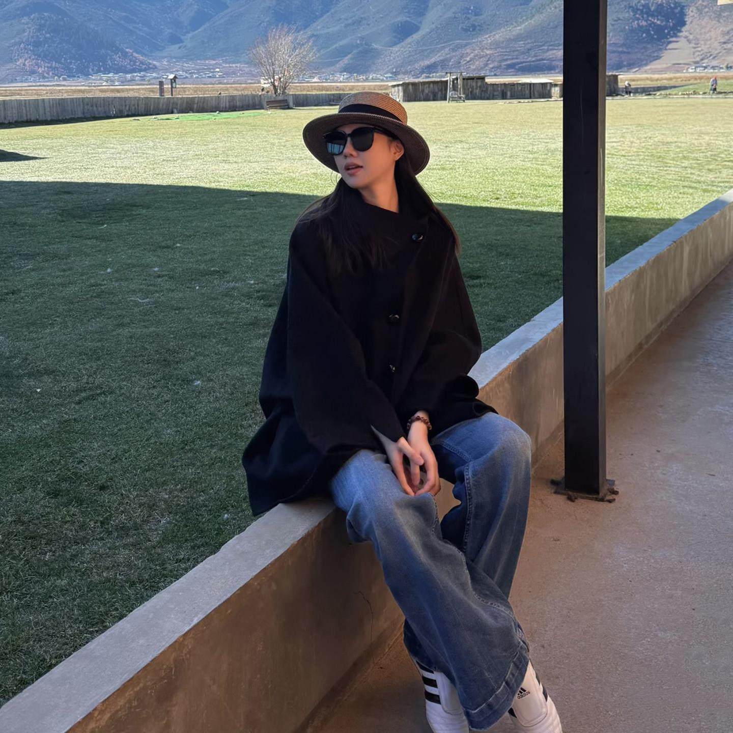 韩系赫本风黑色单排扣呢子大衣女秋冬季新款小个子中长款毛呢外套,淘宝优惠券,粉丝福利购,淘宝优惠卷