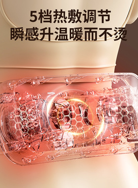 空盒子跨境懒人按摩腰带高频震动热敷腹部按摩仪便携式加热暖宫宝