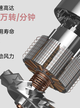 空盒子跨境家用大功率吹风筒无风叶速干电吹风护发负离子高速吹风
