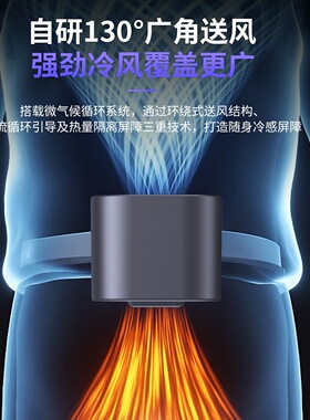 空盒子挂腰风扇工地户外随身夹腰便携风扇消暑降温usb迷你高速风