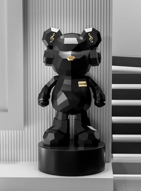 暴力熊客厅沙发旁创意公仔装饰品