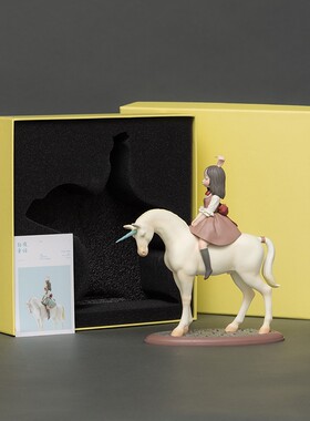 Spatio创意独角兽少女桌面摆件