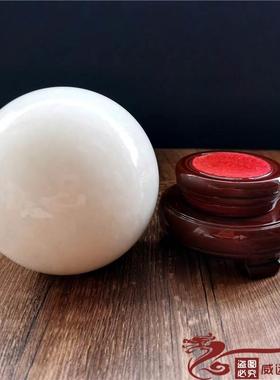 极速l天a然玉石风水球摆招财关白玉圆球客件公厅办室玄家居桌面装