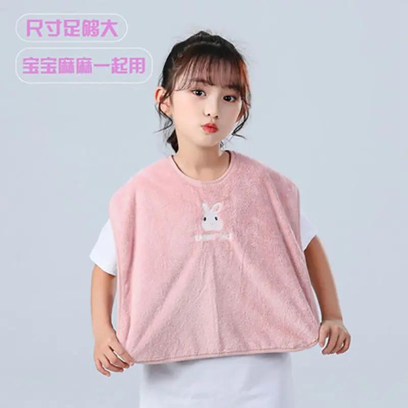 Waterproof bibs, children's washcloths, middle-aged and older children's anti-dirty saliva wipes for eating in autumn and winter, anti-wet clothes, cute bibs