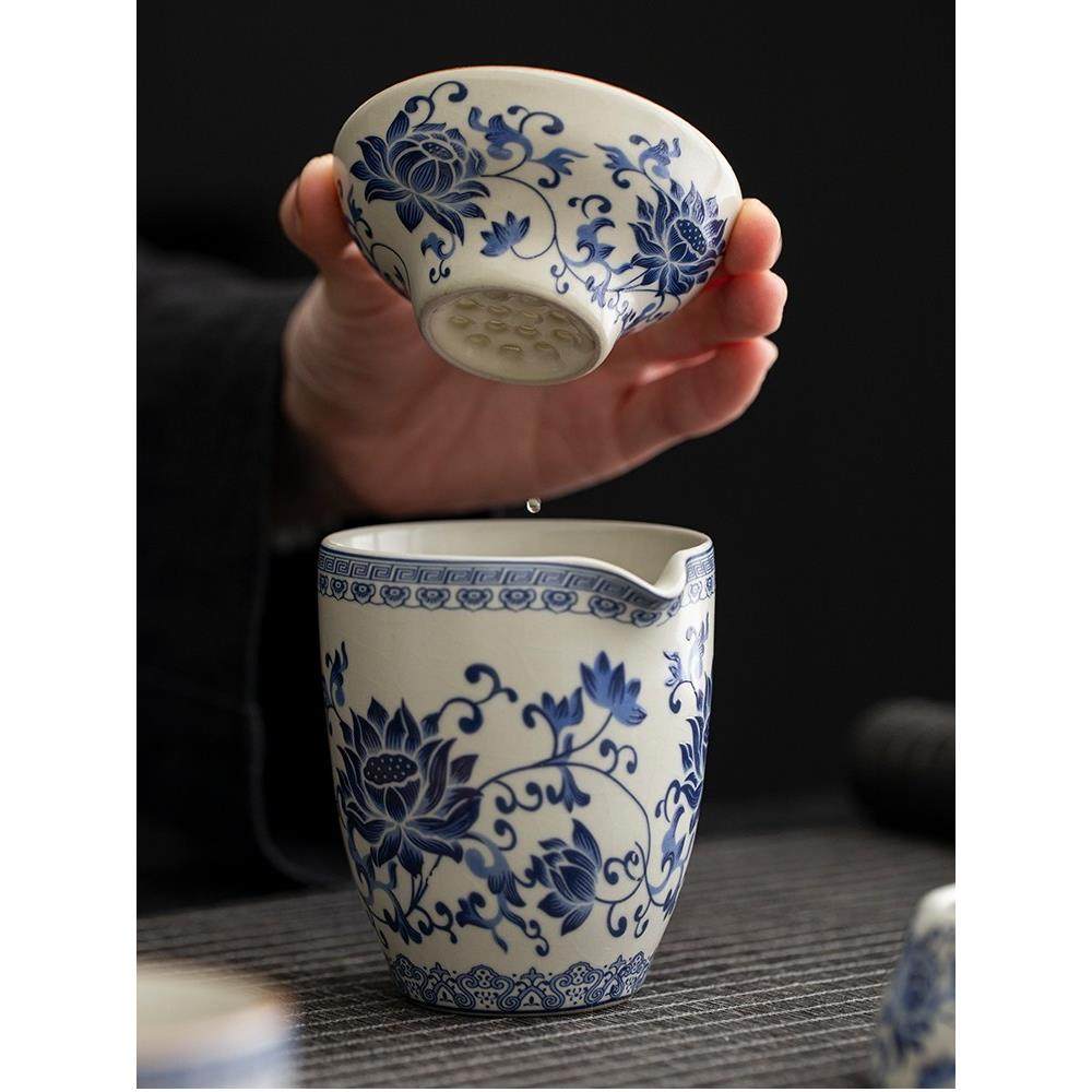 汝窑青花茶具套装2024新款家用泡茶器轻奢高档功夫茶杯盖碗礼盒装,淘宝优惠券,粉丝福利购,淘宝优惠卷