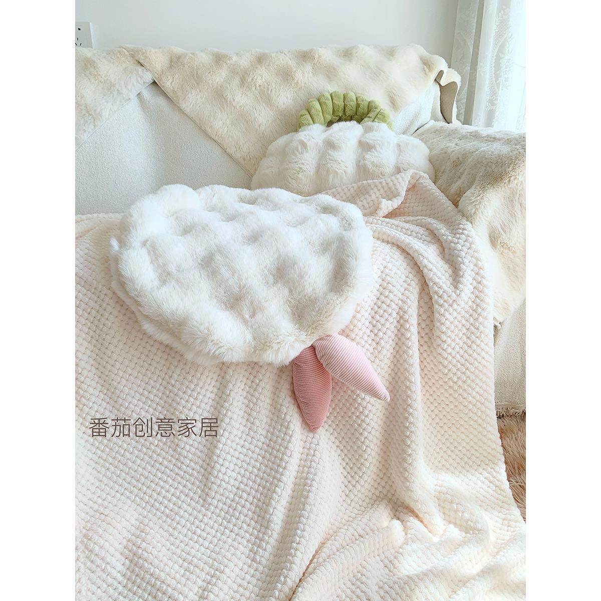抱枕被两用二合一毯子撸猫感毛绒秋冬午睡盖毯兔毛绒抱枕靠垫车载,淘宝优惠券,粉丝福利购,淘宝优惠卷
