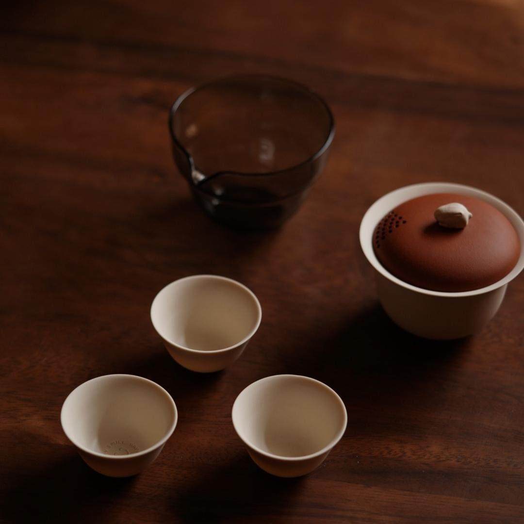 一条【前兔似锦】紫砂旅行茶具便携套装一壶二杯,淘宝优惠券,粉丝福利购,淘宝优惠卷