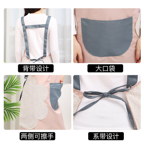 围裙防水防油大码200斤加肥加大女家用厨房工作服定制logo印字男 - 图3
