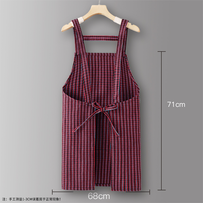 老粗布围裙厨房家用2025新款女士餐饮上班专用炒菜纯棉做饭工作服 - 图2