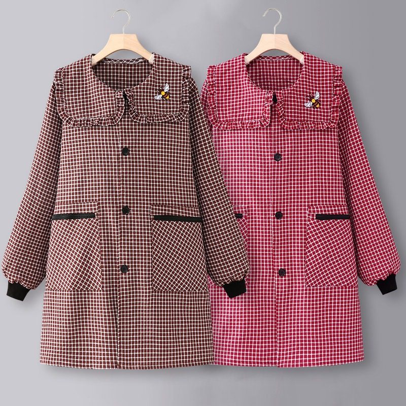 长袖围裙纯棉家用厨房罩衣女2025新款冬季网红同款餐饮专用工作服,淘宝优惠券,粉丝福利购,淘宝优惠卷