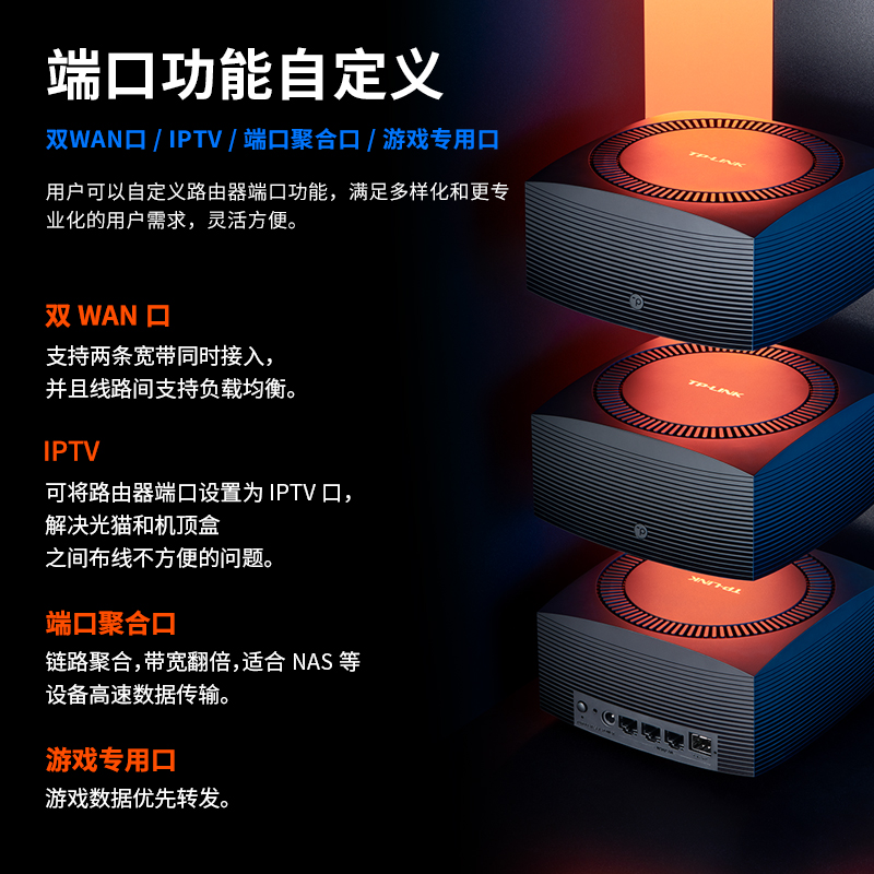 TP-LINK全屋覆盖套装mesh子母路由器WiFi6双频AX5400三频版全千兆高速5G端口tplink家用穿墙王2.5G大户型K66 - 图3