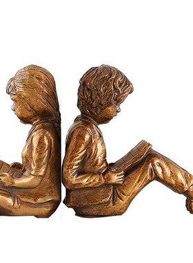 北欧书柜书房美式小摆件装饰品桌面桌上书挡儿童书立书靠创意家居