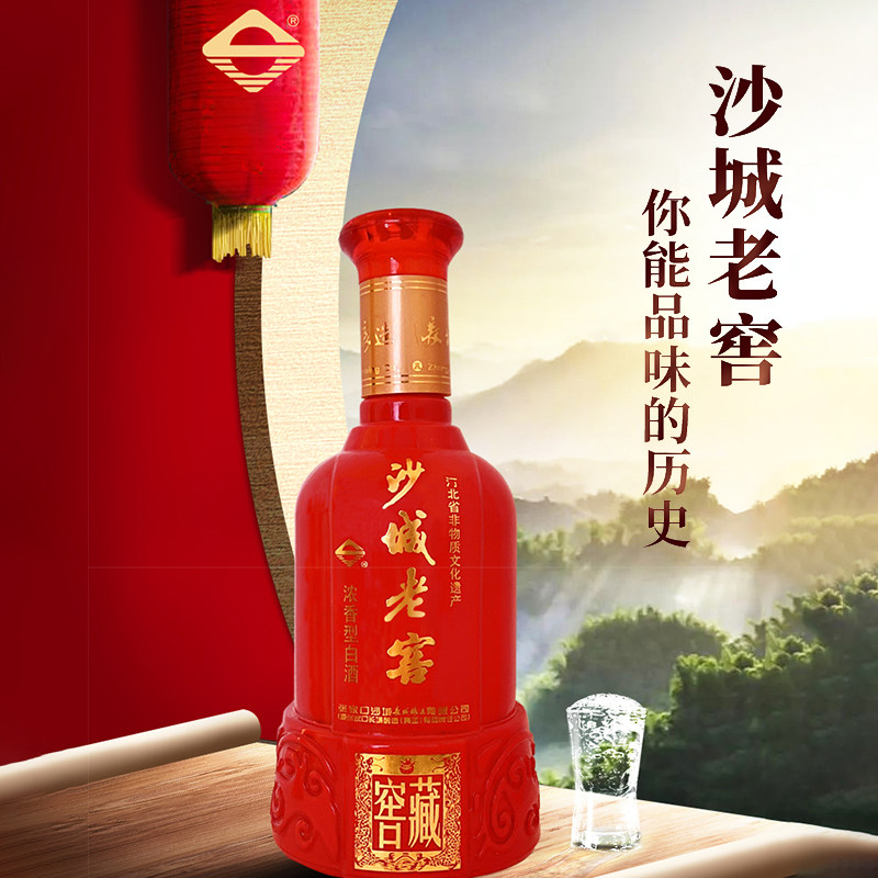 沙城老窖【窖藏】42度2016产瓶储老酒纯粮食酿造浓香白酒礼盒装