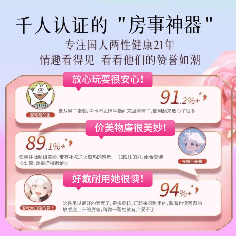 倍力乐指套情趣一次性安全套大颗粒刺激阴蒂超薄裸入成人前戏互动