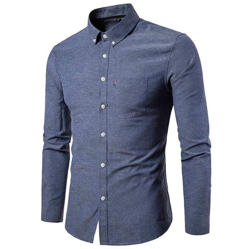 Mens Casual Shirt Fashion Business Dress Shirts Men Clothes - 图2