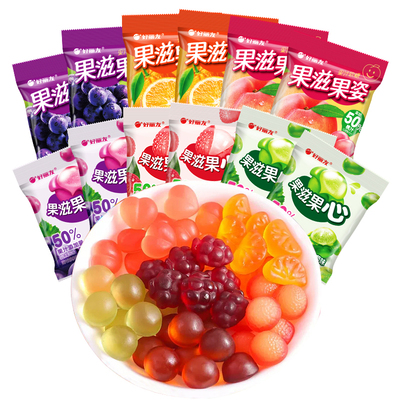 ORION/好丽友果滋果心QQ软糖夹心手剥皮休闲儿童零食品16g/袋糖果