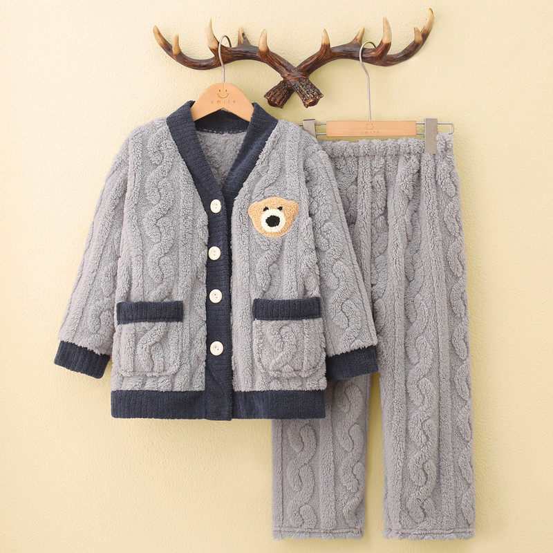 秋冬儿童法兰绒睡衣2025新款男童女童宝宝小孩亲子装珊瑚绒家居服,淘宝优惠券,粉丝福利购,淘宝优惠卷