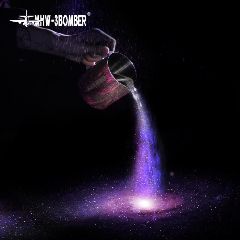MHW-3BOMBER轰炸机星空拉花缸 专业咖啡打奶缸不锈钢圆嘴拉花缸杯 - 图3