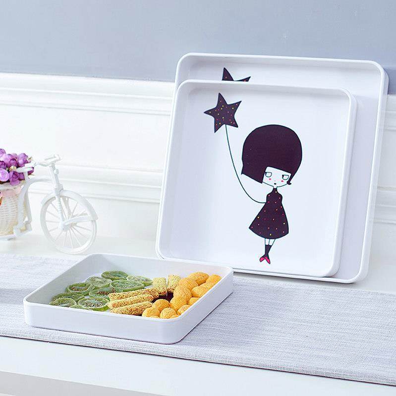 北欧简约正方形托盘家用客厅水杯盘茶盘餐具轻奢高级酒店点心餐盘,淘宝优惠券,粉丝福利购,淘宝优惠卷