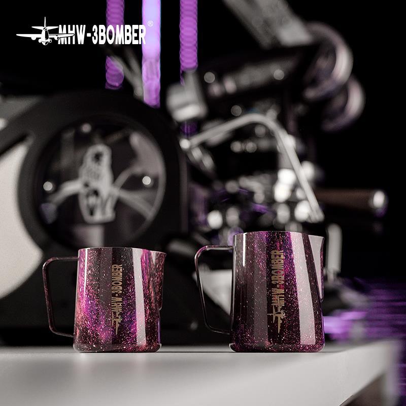 MHW-3BOMBER轰炸机星空拉花缸 专业咖啡打奶缸不锈钢圆嘴拉花缸杯 - 图2