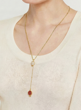 【新品】DrawYou一分佐祐 红玛瑙长款毛衣链可拆卸一款多戴项链