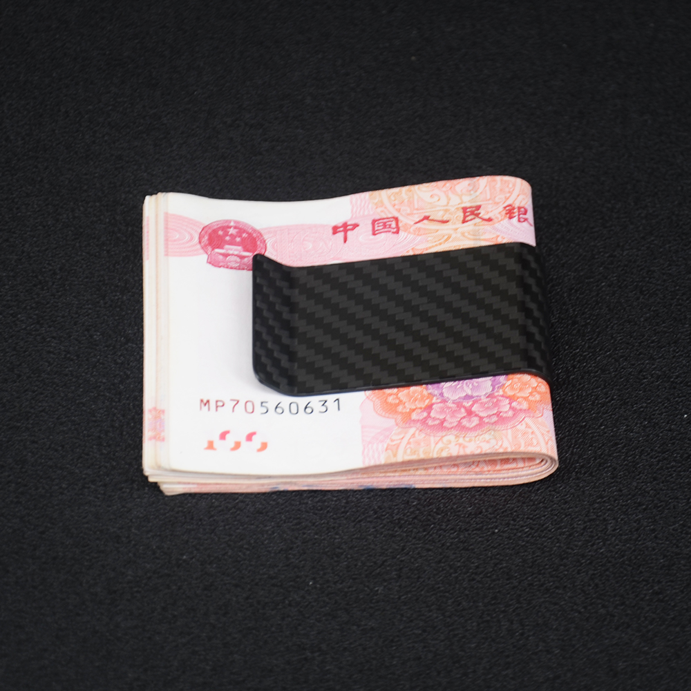 Carbon Fiber Money Clip 碳纤维钱夹100%纯碳纤欧美流行款 - 图1