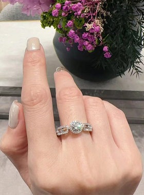 钻石之乡商丘钻石S925纯银梅家戒指女时尚高级感灵动几何指a2630