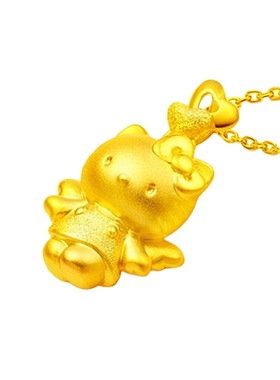 钻石之乡河南柘城河南人工钻石可爱卡通猫吊坠闪沙hellokty漫画甜