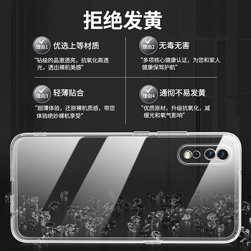 适用vivoz5手机壳透明直边z5硅胶vivo套v1921a全包vovoz女voviz防摔viviz男viv0新款ⅴivoz超薄viovz在vⅰvoz-图1