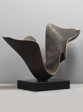 雕塑摆件创意现代抽象艺术软装饰品玻璃钢家居售楼处客厅摆设摆放