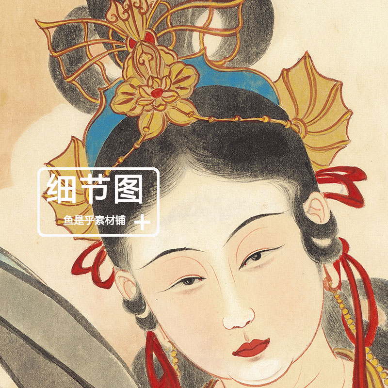 张大千绘画集书法人物风景山水墨国画荷花画芯临摹素材高清电子版 - 图1