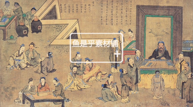 孔子圣迹图册孔夫子孔圣人儒家游记教育故事绘画电子参考图片素材 - 图2