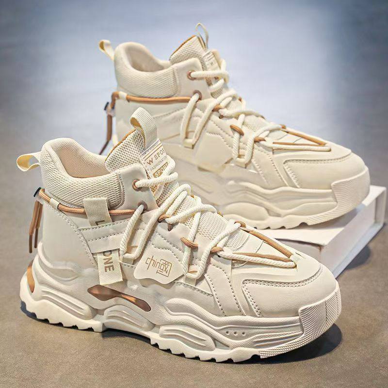 高帮男鞋冬季2026新款潮流小众原创运动休闲厚底增高皮面老爹潮鞋,淘宝优惠券,粉丝福利购,淘宝优惠卷