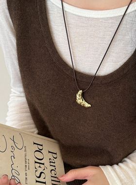 时尚牛角通勤项饰韩系吊坠气质