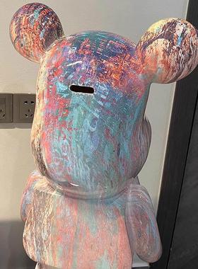 网红卡通暴力熊存钱罐现代简约创意客厅电视柜大型落地摆件装饰品