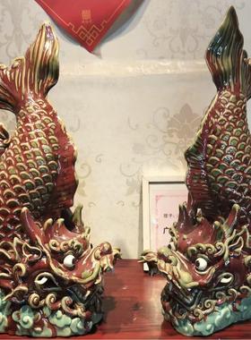 石湾陶瓷独占鳌鱼头礼精品摆件岭南文创旅游手信风水摆设仿真鳌鱼