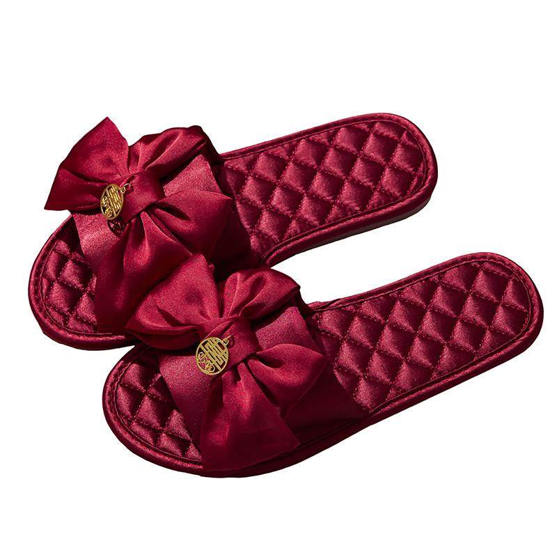 红色结婚拖鞋一对夏季新郎新娘睡衣陪嫁婚礼喜字情侣酒红晨袍拖鞋,淘宝优惠券,粉丝福利购,淘宝优惠卷