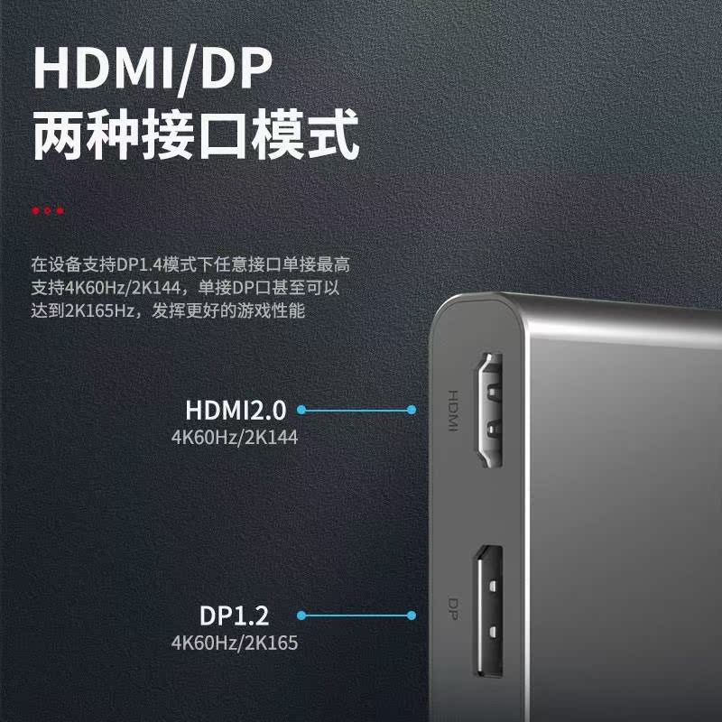 Aenzr恩泽12合1立式扩展坞typec桌面拓展坞hub雷电4分体式usb3.2 - 图1