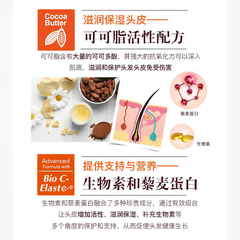 帕玛氏生物素护发素400ml 强韧发丝修护干枯防断发促进生长浓密