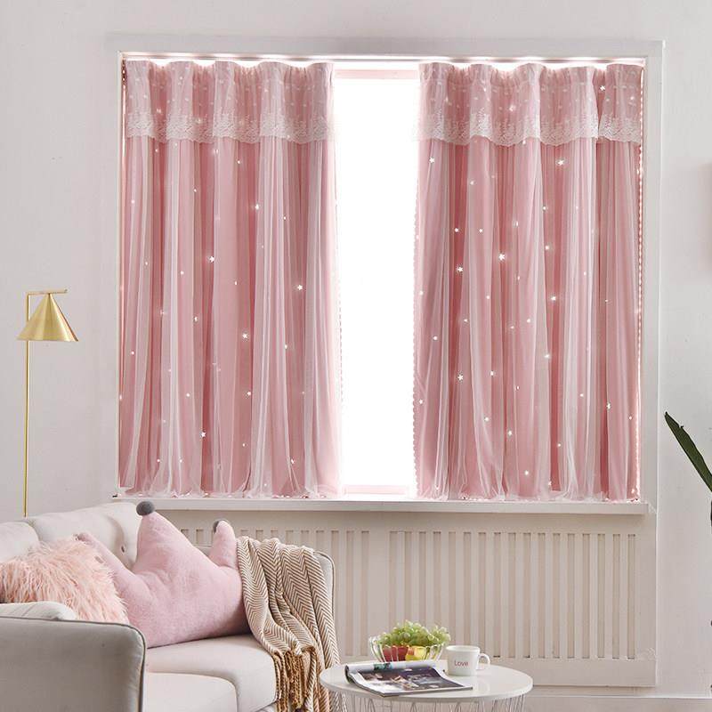 窗帘遮光2025新款客厅飘窗卧室女生网红儿童房公主风挂钩式梦幻帘,淘宝优惠券,粉丝福利购,淘宝优惠卷